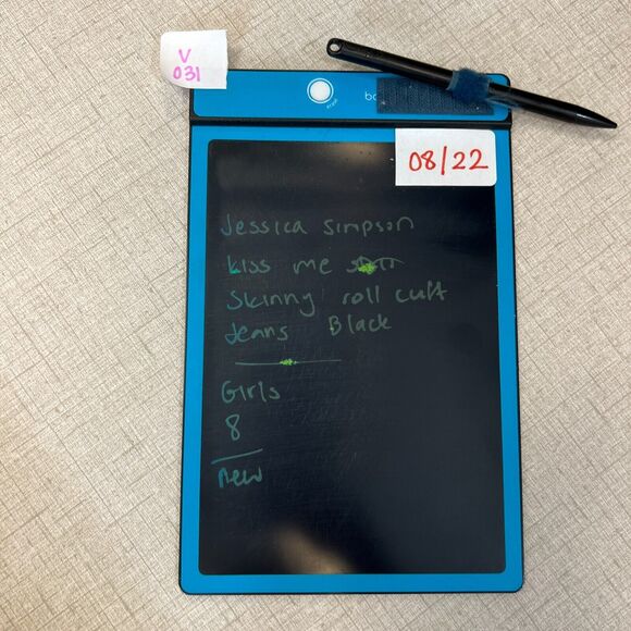 Jessica Simpson Kiss Me Skinny Roll Cuff Jeans Girls 8 Black Wash Denim Mid Rise - Picture 10 of 11